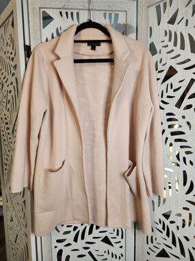 J. Crew Open-Front Blazer Jacket in Pale Pink